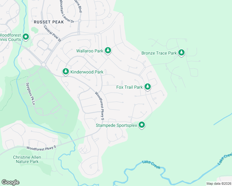map of restaurants, bars, coffee shops, grocery stores, and more near Kate Place Court in Conroe