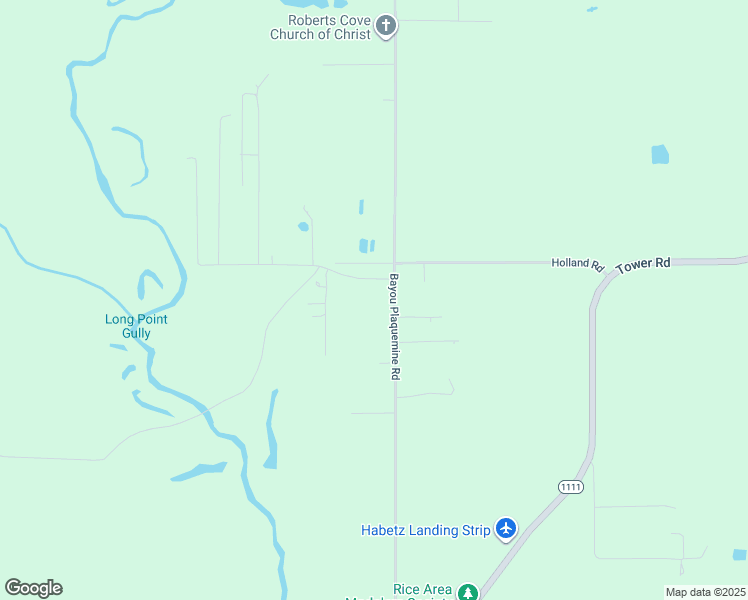 map of restaurants, bars, coffee shops, grocery stores, and more near 1443 Bayou Plaquemine Road in Rayne