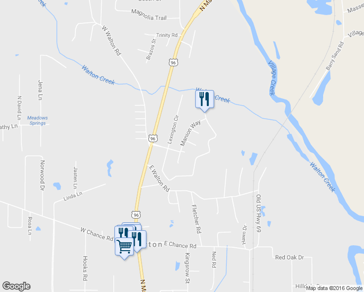 map of restaurants, bars, coffee shops, grocery stores, and more near 5360 Manion Way in Lumberton