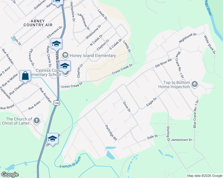 map of restaurants, bars, coffee shops, grocery stores, and more near 2014 Old River Road in Slidell