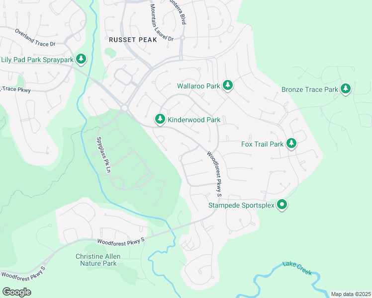 map of restaurants, bars, coffee shops, grocery stores, and more near 105 Checkerbloom Court in Montgomery