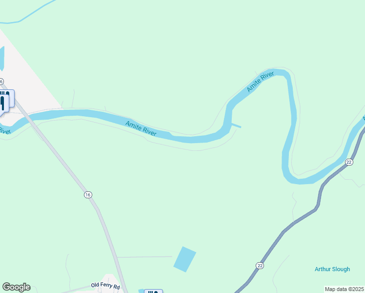 map of restaurants, bars, coffee shops, grocery stores, and more near 18596 River Bend Road in Maurepas