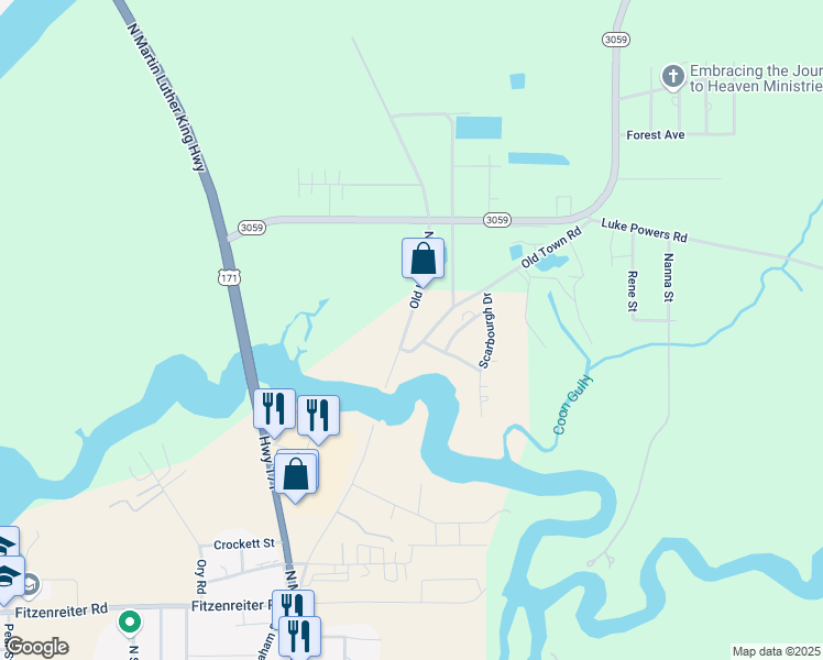 map of restaurants, bars, coffee shops, grocery stores, and more near 2511 U.S. 171 in Lake Charles