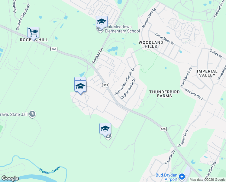 map of restaurants, bars, coffee shops, grocery stores, and more near 9001 Farm to Market 969 in Austin