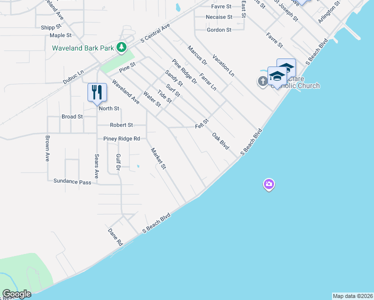 map of restaurants, bars, coffee shops, grocery stores, and more near 148 Waveland Avenue in Waveland