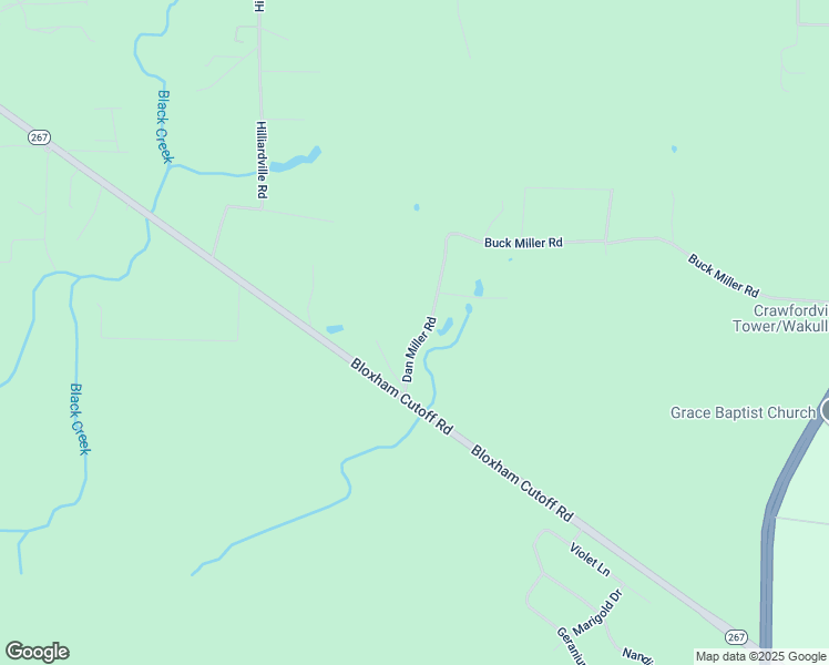 map of restaurants, bars, coffee shops, grocery stores, and more near 52 Dan Miller Road in Crawfordville