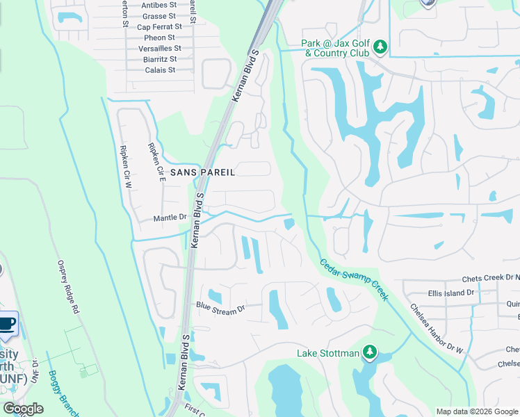 map of restaurants, bars, coffee shops, grocery stores, and more near 12669 Ash Harbor Drive in Jacksonville
