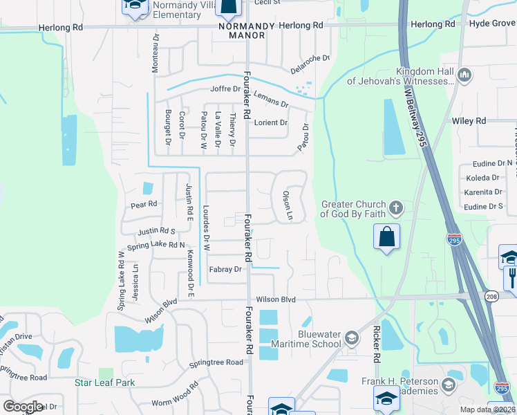 map of restaurants, bars, coffee shops, grocery stores, and more near 7988 Foley Court in Jacksonville