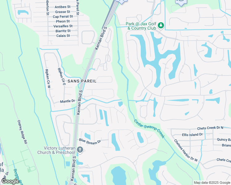 map of restaurants, bars, coffee shops, grocery stores, and more near 3159 Ash Harbor Drive East in Jacksonville