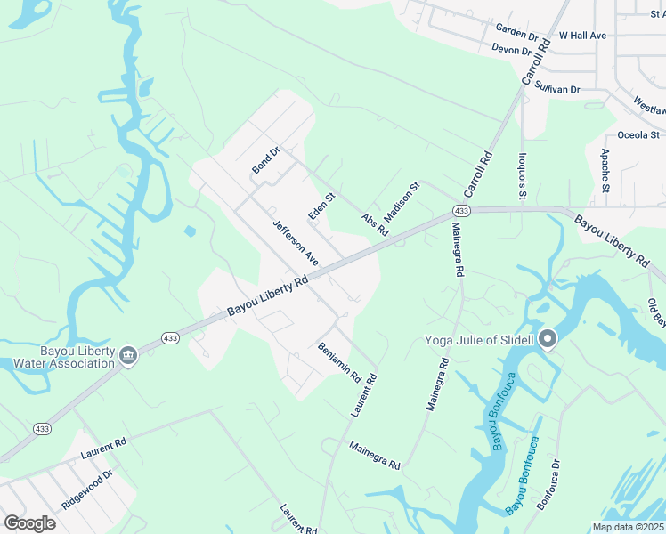 map of restaurants, bars, coffee shops, grocery stores, and more near 35240 Bayou Liberty Road in Slidell