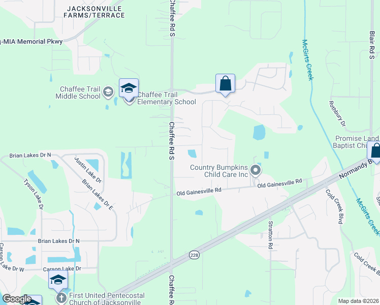 map of restaurants, bars, coffee shops, grocery stores, and more near 11130 Cherokee Cove Drive in Jacksonville