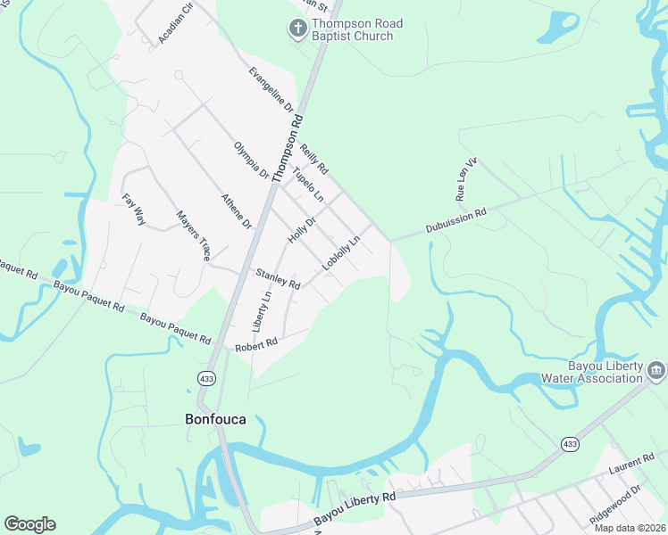 map of restaurants, bars, coffee shops, grocery stores, and more near 34111 Longleaf Lane in Slidell