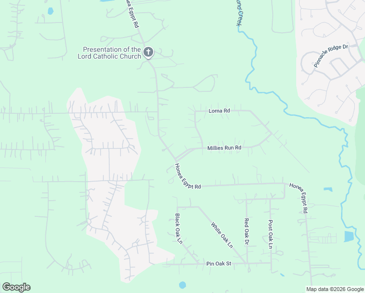 map of restaurants, bars, coffee shops, grocery stores, and more near 7646 Millies Run Road in Montgomery