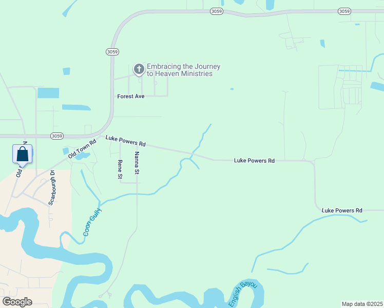 map of restaurants, bars, coffee shops, grocery stores, and more near 3400 Luke Powers Rd in Lake Charles