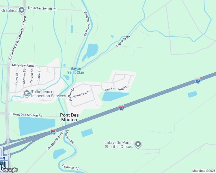 map of restaurants, bars, coffee shops, grocery stores, and more near 15 Pintail Drive in Lafayette