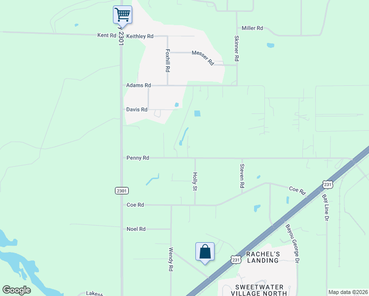 map of restaurants, bars, coffee shops, grocery stores, and more near 6937 Penny Road in Panama City