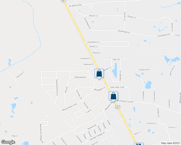 map of restaurants, bars, coffee shops, grocery stores, and more near 6194 Westchase Loop in Lumberton