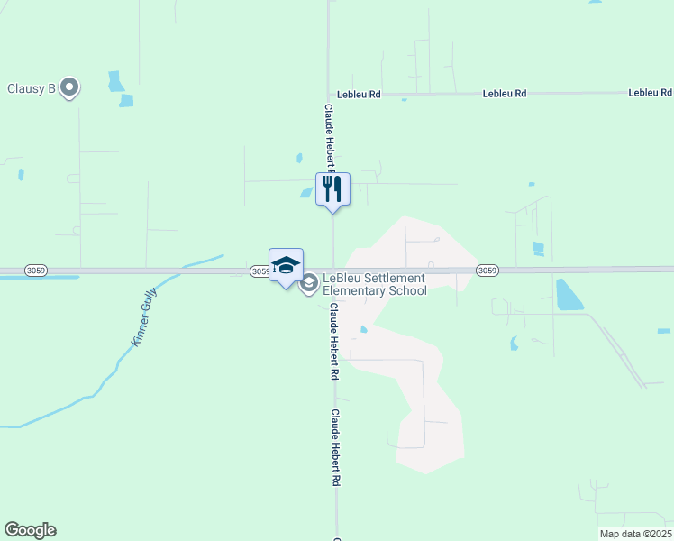 map of restaurants, bars, coffee shops, grocery stores, and more near 6509 Louisiana 3059 in Lake Charles