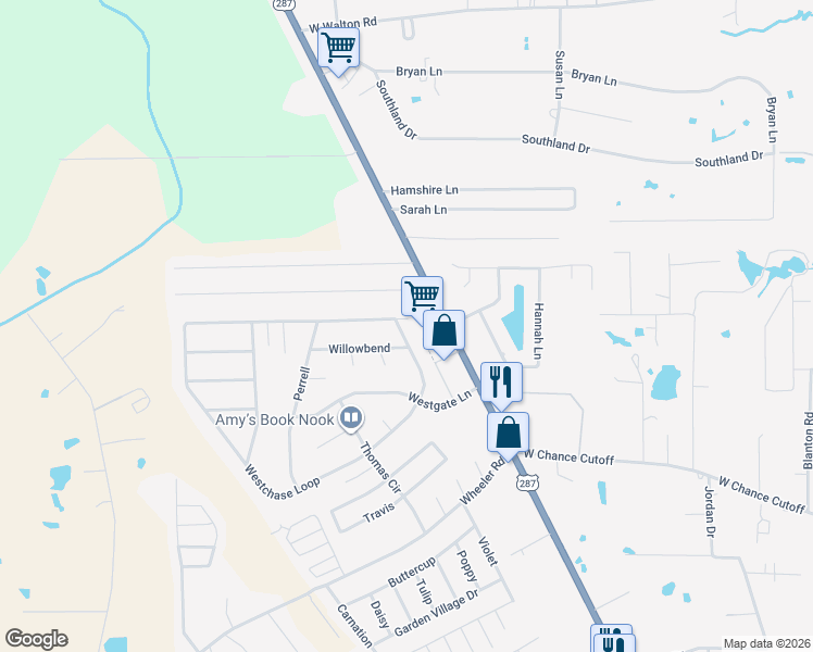 map of restaurants, bars, coffee shops, grocery stores, and more near 5165 Pleasure Drive in Lumberton