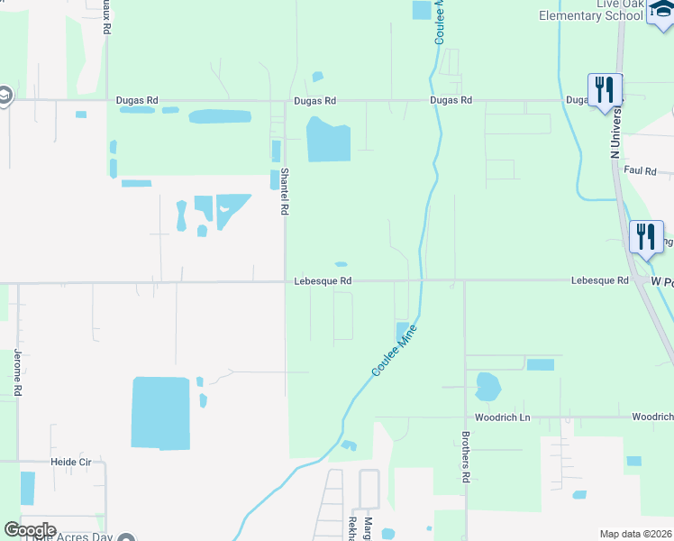 map of restaurants, bars, coffee shops, grocery stores, and more near 100 Beaconwood Drive in Lafayette