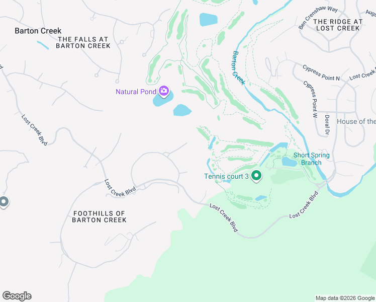 map of restaurants, bars, coffee shops, grocery stores, and more near 3105 Point O Woods in Austin