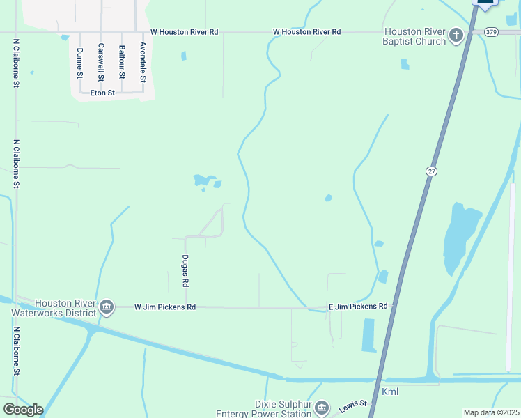 map of restaurants, bars, coffee shops, grocery stores, and more near 2320 Beasley Road in Sulphur