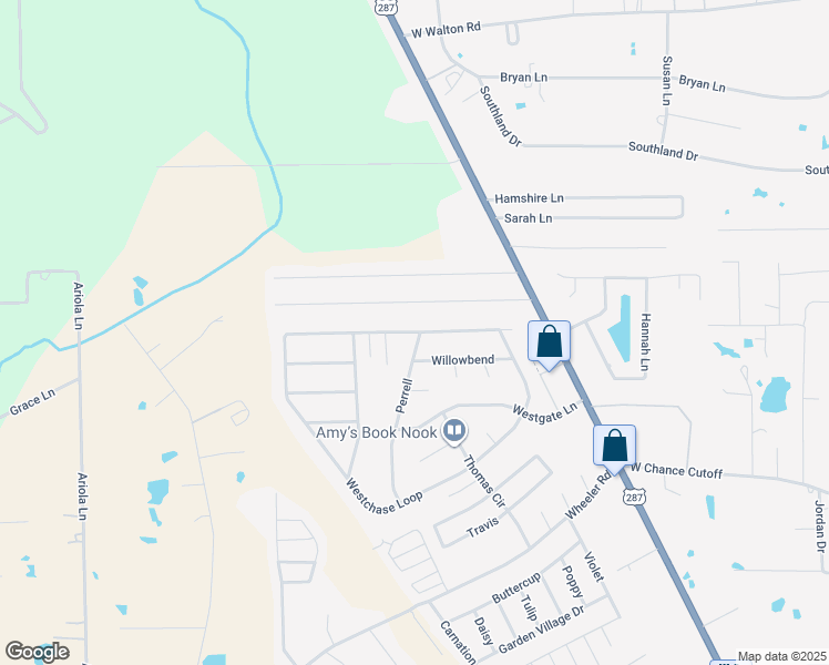 map of restaurants, bars, coffee shops, grocery stores, and more near 5975 Westchase Loop in Lumberton