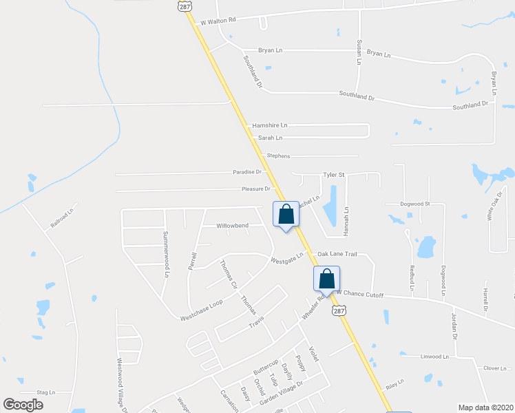 map of restaurants, bars, coffee shops, grocery stores, and more near 6020 Westchase Loop in Lumberton