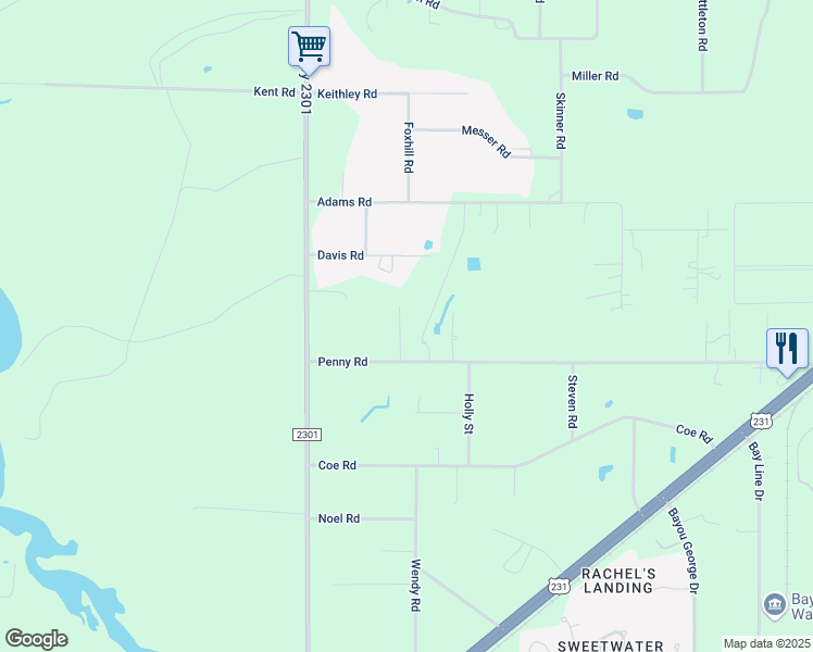 map of restaurants, bars, coffee shops, grocery stores, and more near 7016 Buckshot Ln in Panama City
