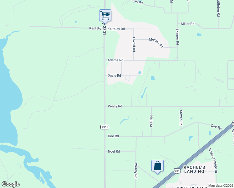 map of restaurants, bars, coffee shops, grocery stores, and more near 6735 Penny Road in Panama City