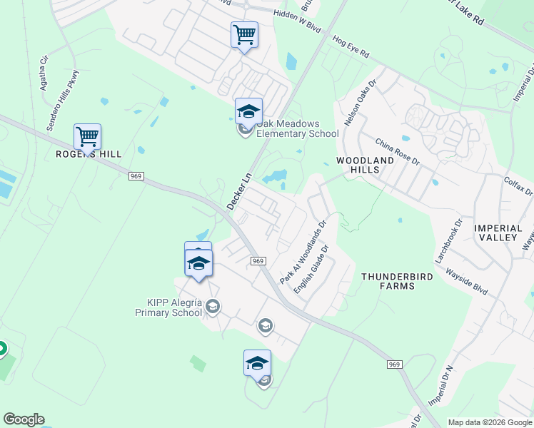 map of restaurants, bars, coffee shops, grocery stores, and more near 5301 Decker Lane in Austin