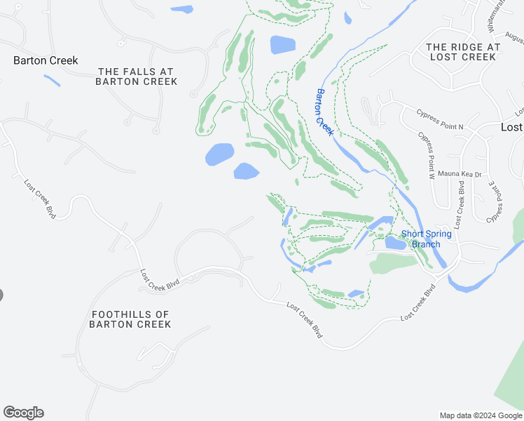 map of restaurants, bars, coffee shops, grocery stores, and more near 3100 Point O Woods in Austin
