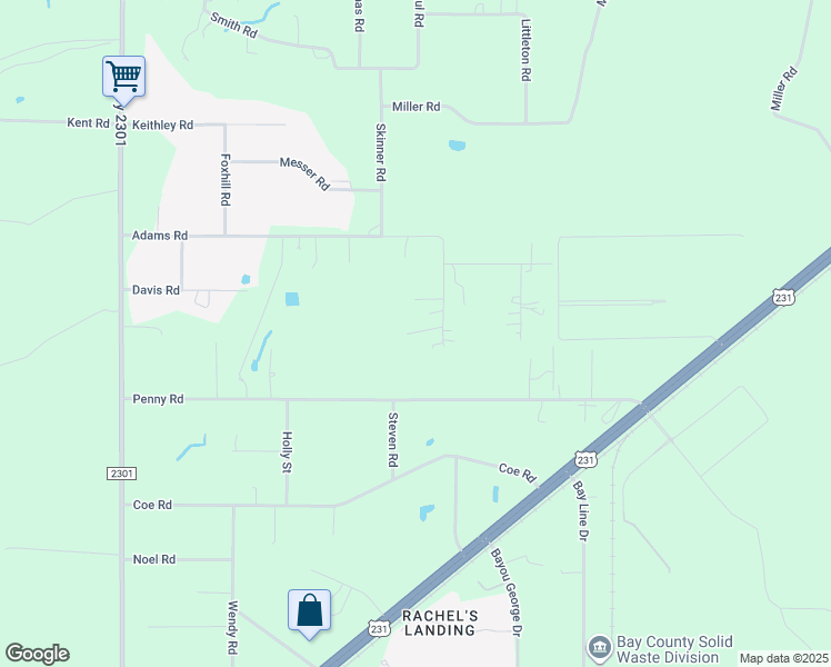 map of restaurants, bars, coffee shops, grocery stores, and more near 7117 Collins Road in Panama City