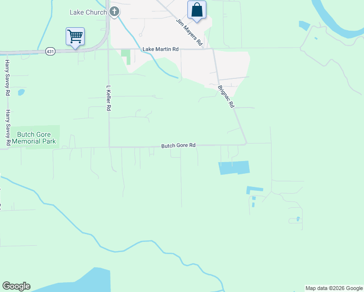 map of restaurants, bars, coffee shops, grocery stores, and more near 45201 Butch Gore Road in Saint Amant