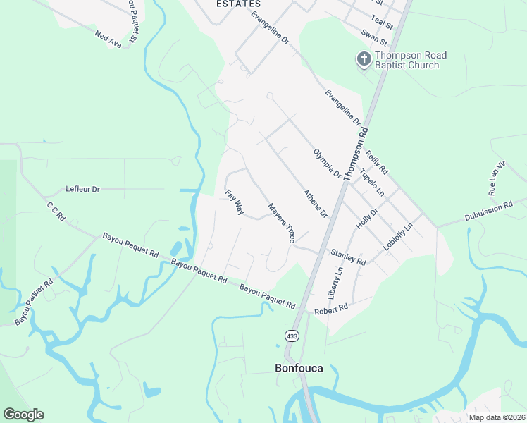 map of restaurants, bars, coffee shops, grocery stores, and more near 152 Fay Way in Slidell