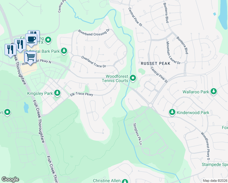 map of restaurants, bars, coffee shops, grocery stores, and more near 138 Playmoor Place in Montgomery