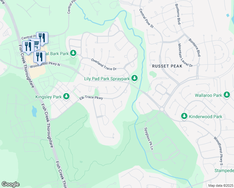 map of restaurants, bars, coffee shops, grocery stores, and more near 138 Stonehedge Place in Montgomery