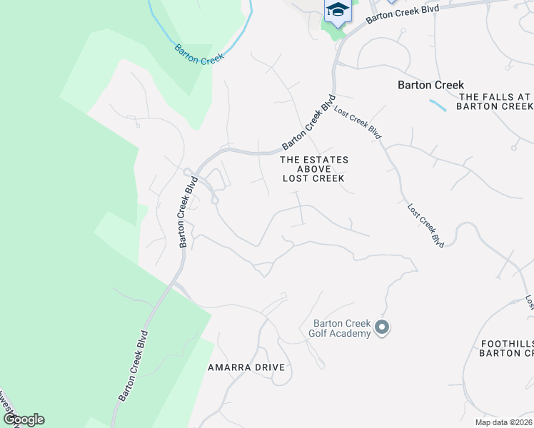 map of restaurants, bars, coffee shops, grocery stores, and more near 8624 Calera Drive in Austin