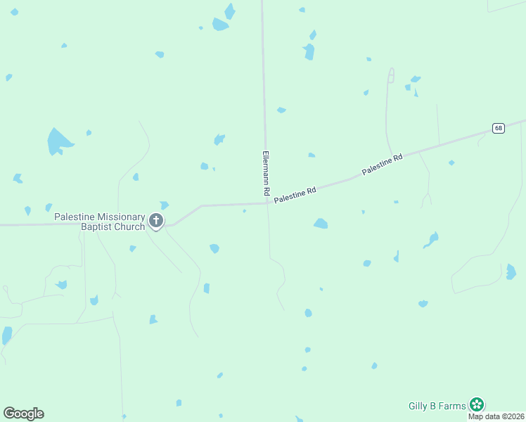 map of restaurants, bars, coffee shops, grocery stores, and more near 10602 Palestine Road in Brenham