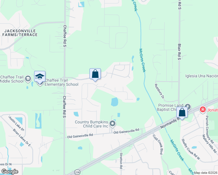 map of restaurants, bars, coffee shops, grocery stores, and more near 2210 Angelcreek Court in Jacksonville