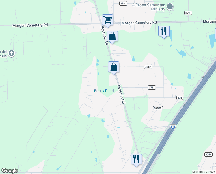 map of restaurants, bars, coffee shops, grocery stores, and more near 11304 Fostoria Road in Cleveland