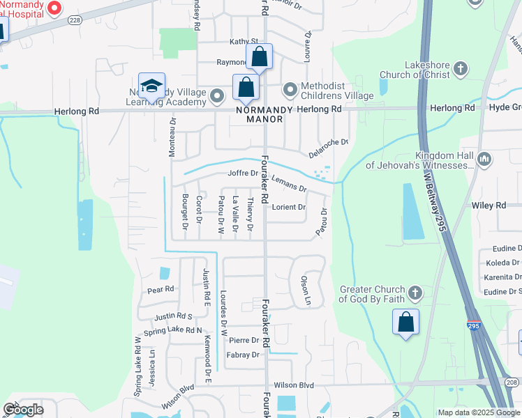 map of restaurants, bars, coffee shops, grocery stores, and more near 2156 Fouraker Road in Jacksonville