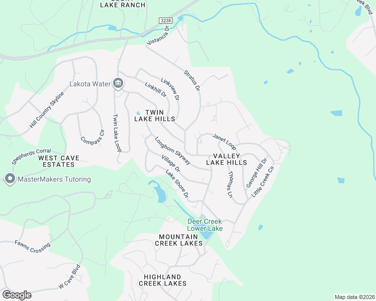 map of restaurants, bars, coffee shops, grocery stores, and more near 17600 Deer Creek Skyview in Austin