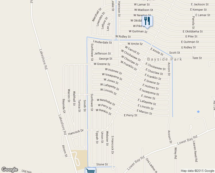 map of restaurants, bars, coffee shops, grocery stores, and more near 7037 West Lafayette Street in Bay Saint Louis