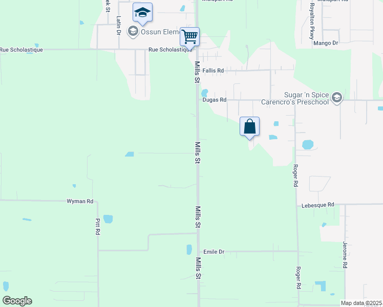 map of restaurants, bars, coffee shops, grocery stores, and more near 2321 Mills Street in Lafayette