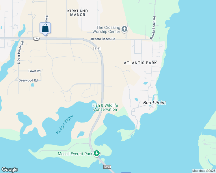 map of restaurants, bars, coffee shops, grocery stores, and more near 3713 County Road 2321 in Panama City