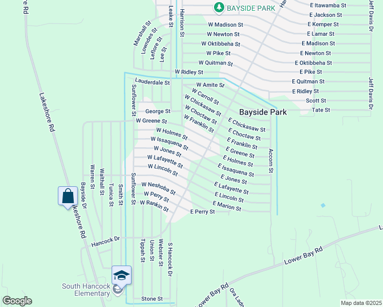 map of restaurants, bars, coffee shops, grocery stores, and more near 7405 Hancock Drive in Bay Saint Louis