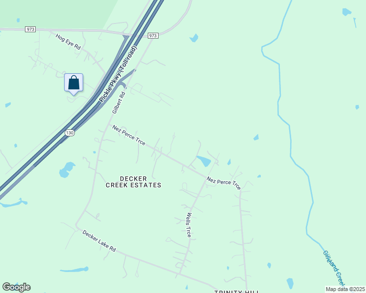 map of restaurants, bars, coffee shops, grocery stores, and more near 7635 Nez Perce Trce in Manor