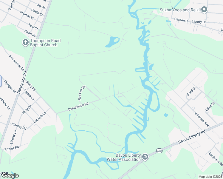 map of restaurants, bars, coffee shops, grocery stores, and more near 58435 Lynn Road in Slidell