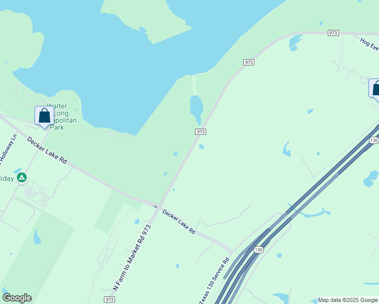 map of restaurants, bars, coffee shops, grocery stores, and more near 6501-7439 Farm to Market 973 in Manor